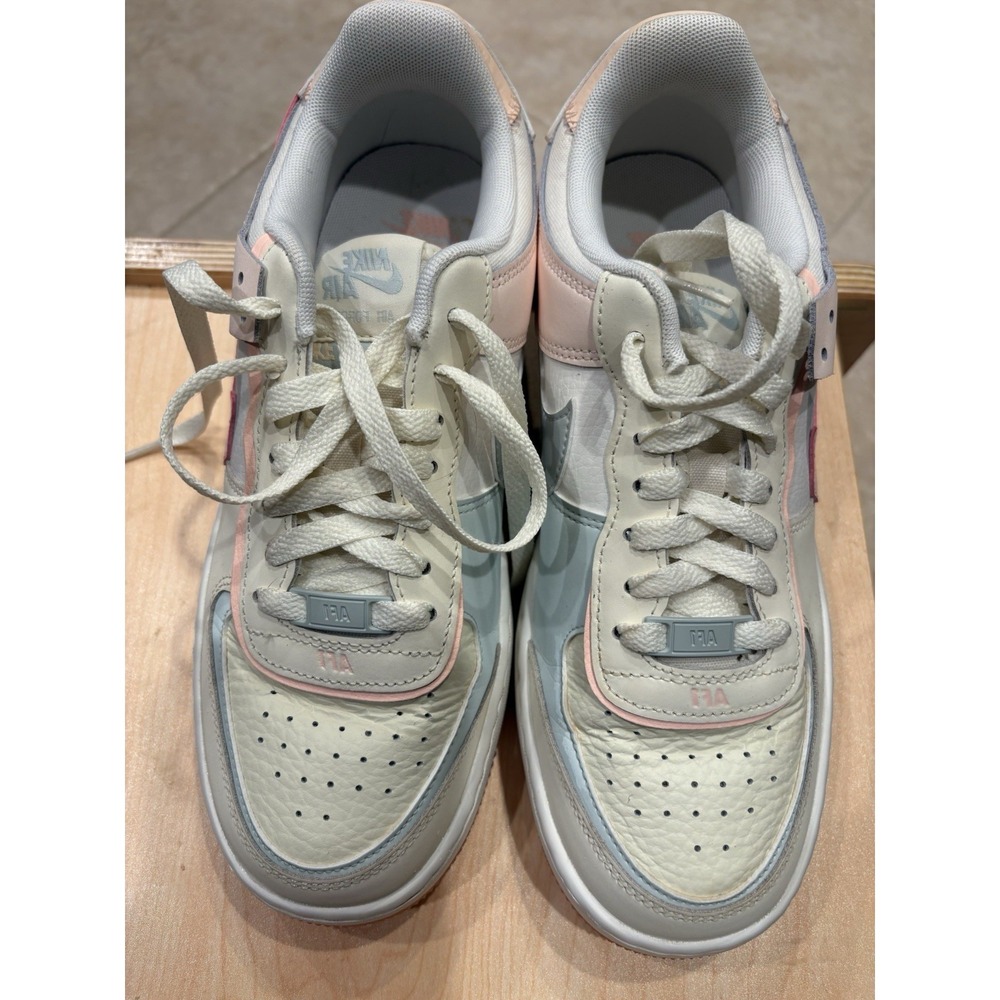 Nike Air Force 1 Shadow Coconut Milk Crimson Tint Women's Sneakers sz 8.5